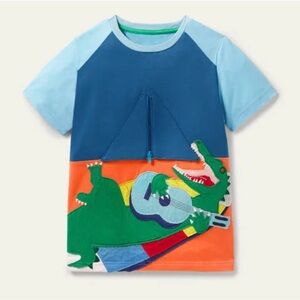 Adventure Zip Crocodile T-Shirt Mini Boden 9-10